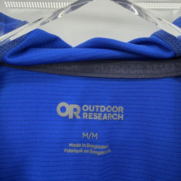 Outdoor Research Echo Hoodie Mens M Lightweight UPF Sun Shirt Blue Long Sleeve - Picture 4 of 14